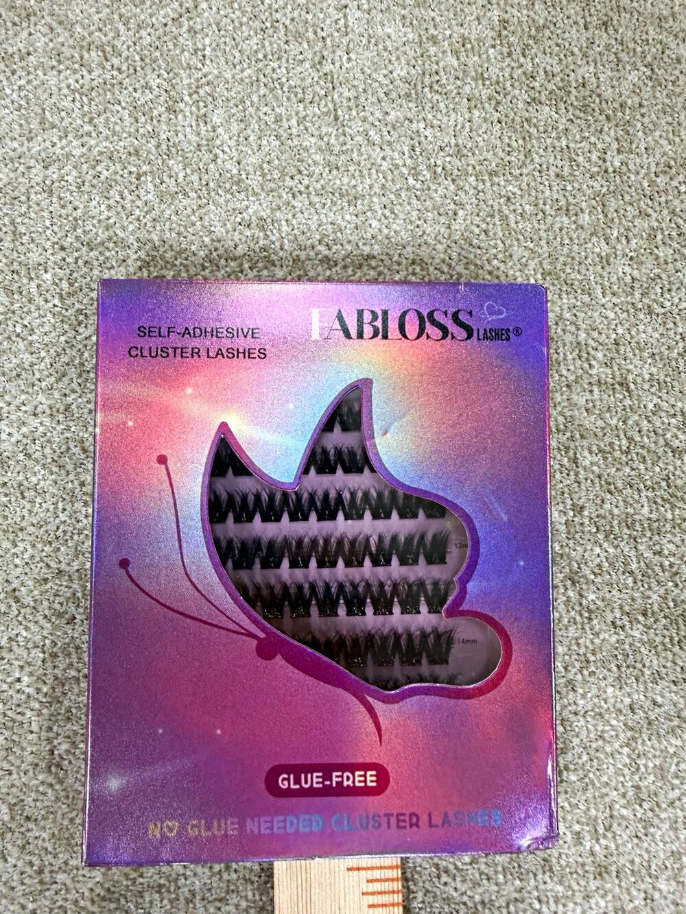 Fabloss Lashes Self-Adhesive Cluster Lashes Black Volume + Tweezers